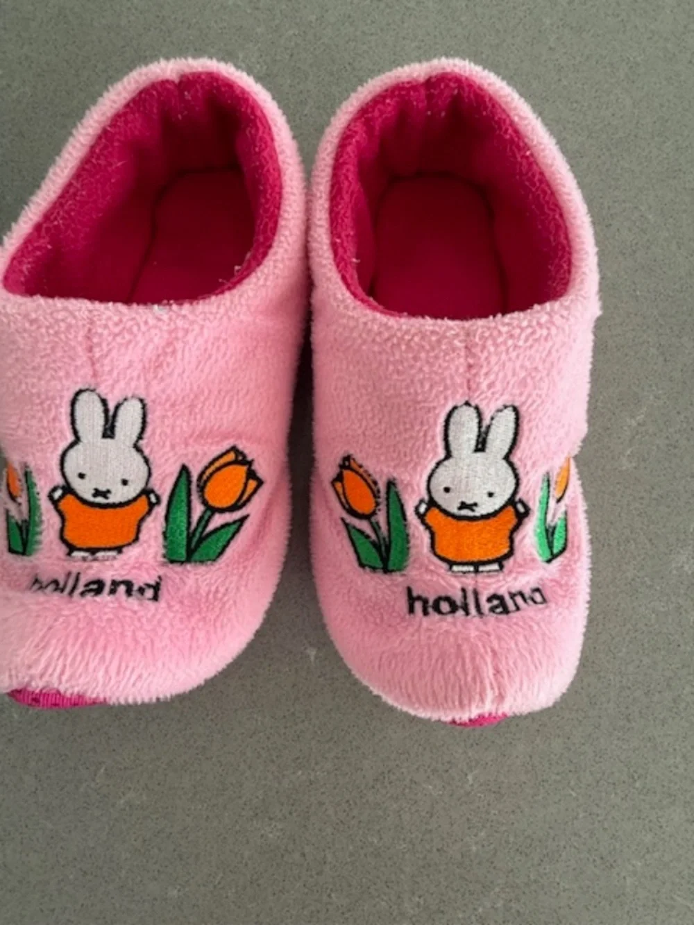 Miffy Holland Tulips Clog Soft Pink Slippers USA Little Kid 10-13 Good Condition